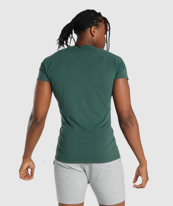 Panske Tricka Gymshark Critical 2.0 Tmavo Zelene | AJ5863207